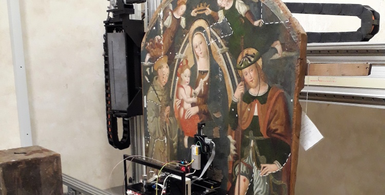 CHNet XRF scanner at “Centro Conservazione e Restauro” of Venaria